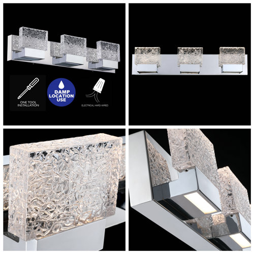 Wade Logan® 3 Light Dimmable LED Vanity Light & Reviews Wayfair